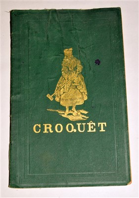 Lot 307 - JACQUES, John. Croquet: The Laws and...
