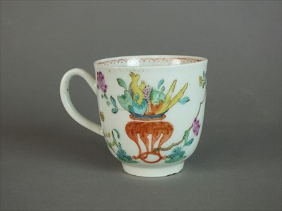 Lot 388 - Unusual Worcester coffee cup, circa 1765-68