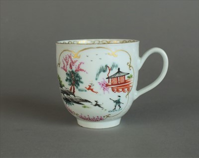 Lot 392 - A Worcester coffee cup, circa 1765-70