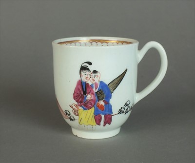 Lot 398 - Worcester coffee cup, circa 1765