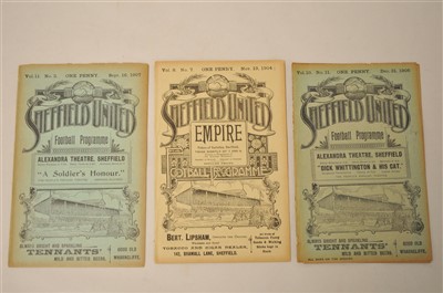 Lot 353 - FOOTBALL PROGRAMMES. Sheffield United v Aston...