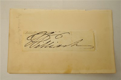 Lot 358 - KING WILLIAM IV, 1765 - 1837. Autograph on vellum