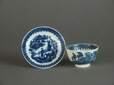 Lot 276 - Caughley toy teabowl and saucer, circa 1785
