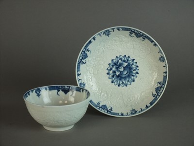 Lot 420 - Worcester tea bowl and saucer dish, circa 1768