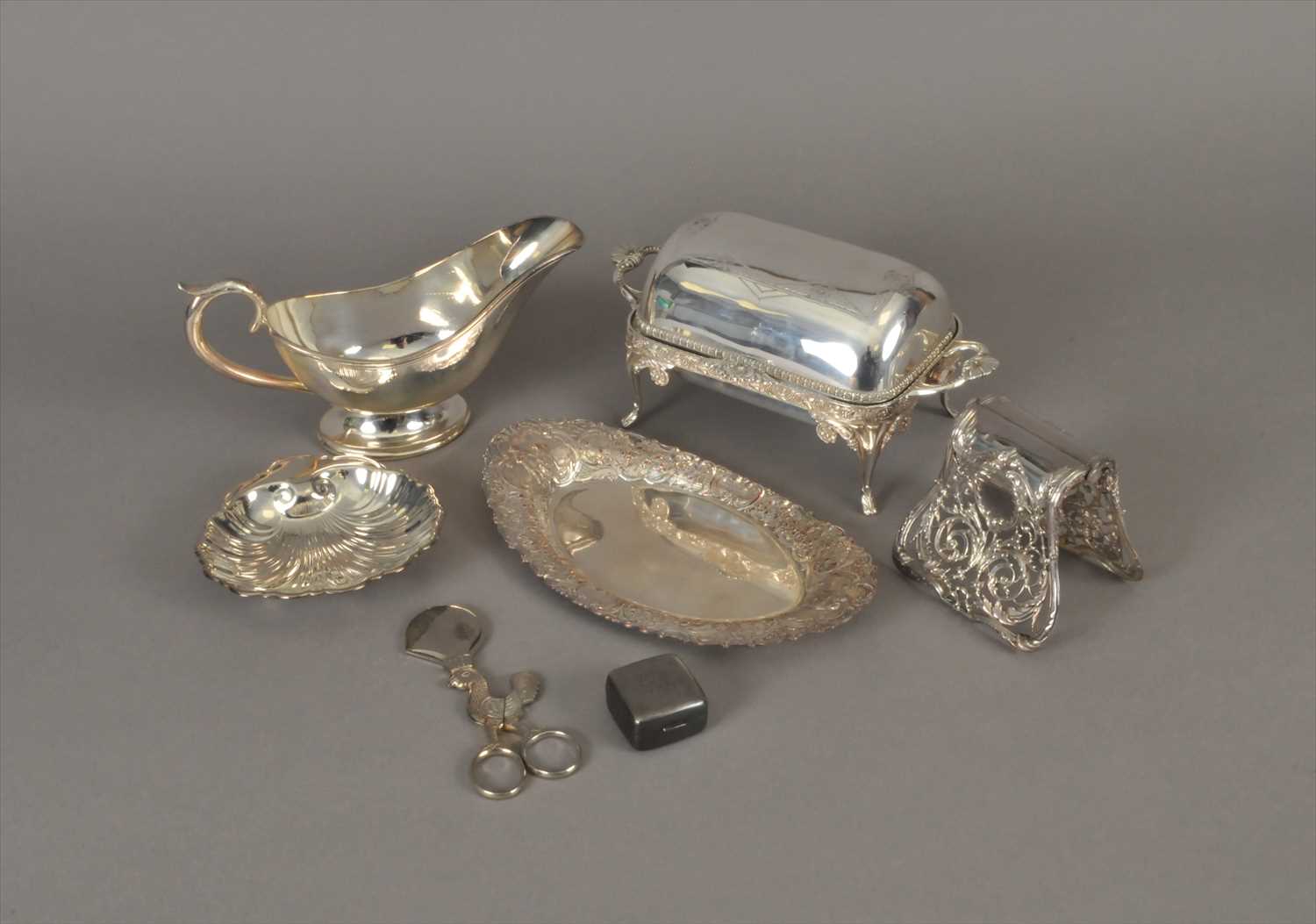 Lot 11 - A collection of silver plated wares