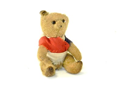 Lot 532 - Vintage Farnell “Campbell” Bear with Red, White and Blue muslin outfit