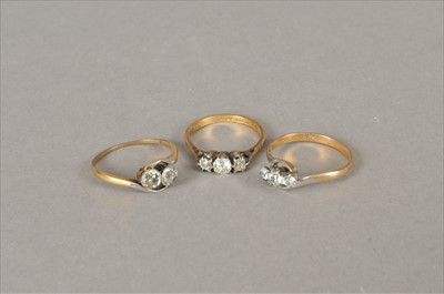Lot 82 - Three diamond rings