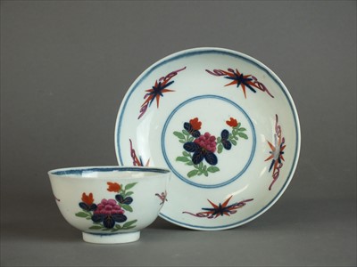 Lot 430 - Worcester tea bowl and saucer, circa 1765