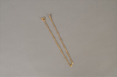 Lot 116 - A yellow metal chain