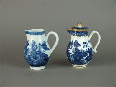 Lot 296 - Two Caughley sparrow beak milk jugs, circa 1782-92