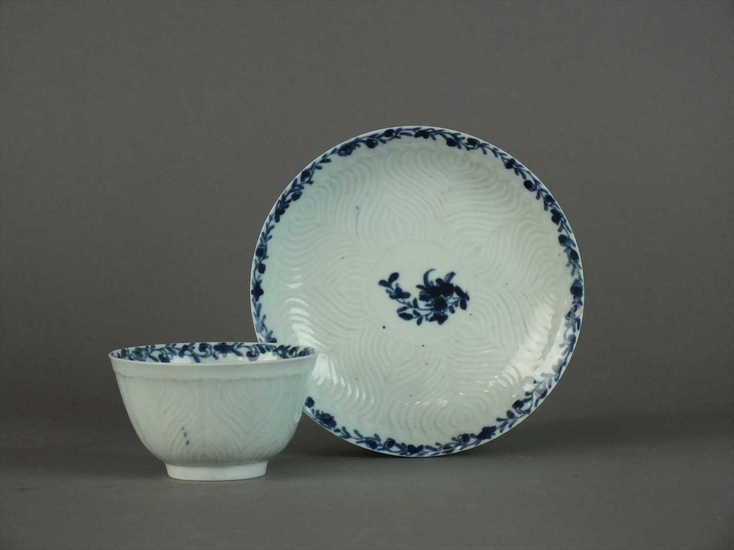 Lot 442 - Worcester tea bowl and saucer, circa 1760