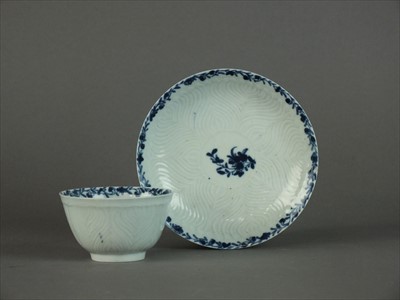Lot 442 - Worcester tea bowl and saucer, circa 1760