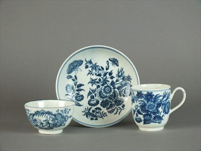 Lot 446 - Worcester teabowl, coffee cup and saucer