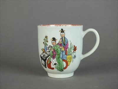 Lot 447 - Worcester 'Chinese Family' coffee cup, circa 1770