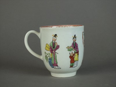 Lot 447 - Worcester 'Chinese Family' coffee cup, circa 1770