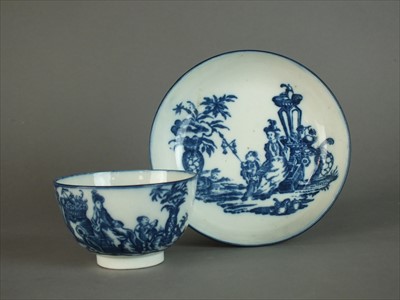 Lot 301 - Caughley teabowl and saucer, circa 1785
