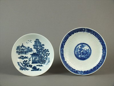 Lot 452 - Two Worcester saucers, circa 1757-85