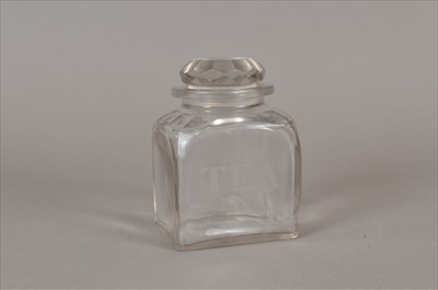 Lot 250 - Victorian glass tea caddy