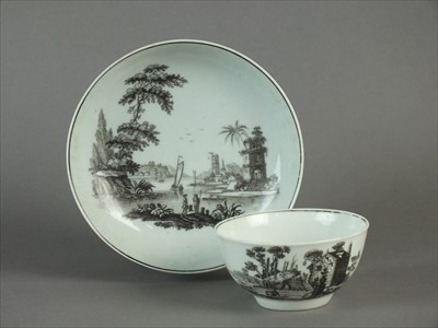 Lot 461 - Worcester tea bowl and saucer, circa 1765
