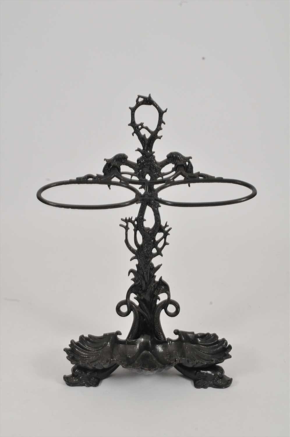 Lot 382 - A Coalbrookdale cast iron umbrella stand, seemingly model 212, c1875