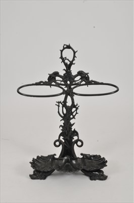 Lot 382 - A Coalbrookdale cast iron umbrella stand, seemingly model 212, c1875