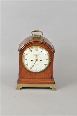 Lot 493 - A Regency mahogany cased bracket clock by Handley & Moore, Clerkenwell, London.