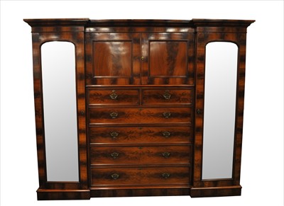 Lot 611 - A large Victorian mahogany wardrobe
