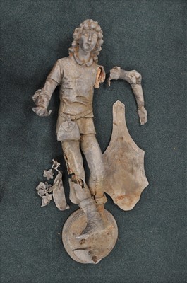 Lot 445 - A tall weathered lead figure, (for restoration) c1900