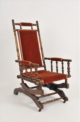 Lot 397 - An American rocking chair