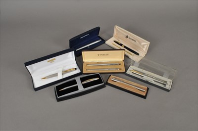 Lot 444 - A collection of eight fountain pens and...