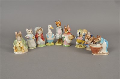 Lot 209 - Nine Beswick Beatrix Potter figures