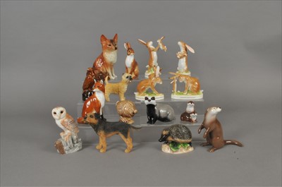 Lot 212 - Group of Beswick and other animals