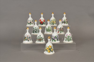 Lot 213 - Set of twelve Danbury Mint table bells