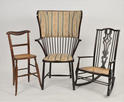 Lot 641 - Three assorted dining room chairs.