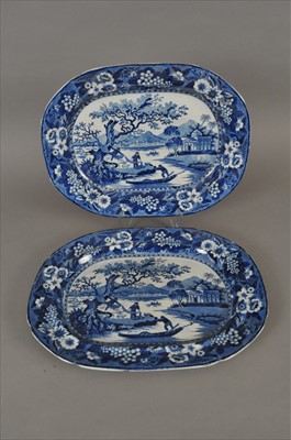 Lot 136 - A pair of early 19th century meat plates