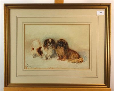 Lot 390 - Burnett, Dog portrait, watercolour