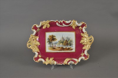 Lot 161 - Staffordshire rectangular tray