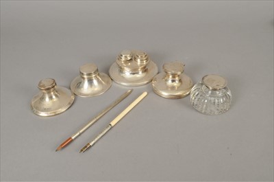 Lot 62 - A small collection of inkwells