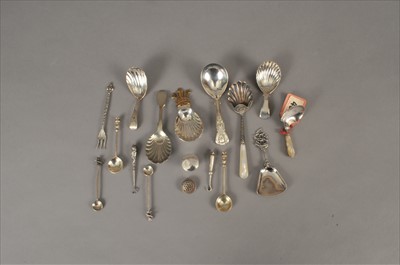 Lot 64 - A collection of silver caddy spoons