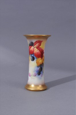 Lot 224 - Royal Worcester trumpet vase by Kitty Blake