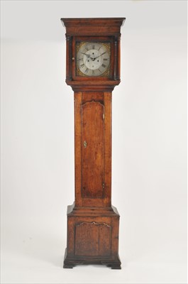 Lot 549 - A George III country oak longcase clock, John Hayes of Wrexham
