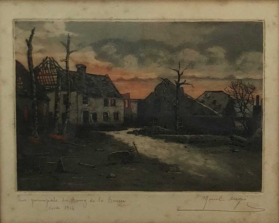 Lot 80 - Marcel Augis (French 20th Century), Rue Principale du Bourg de la Bassee