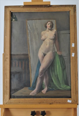 Lot 10 - Landscape and Female Nude study, Bloomsbury Group style, circle of Vanessa Bell (1879-1961)