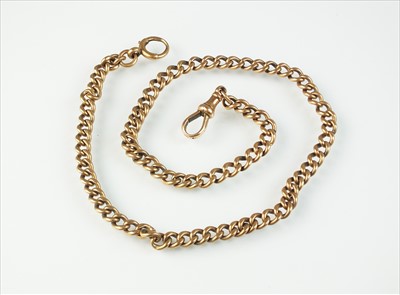 Lot 117 - A 9ct rose gold curb link chain