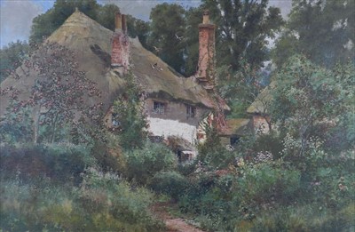 Lot 795 - Arthur Wilkinson, Devon Cottage, oil on canvas