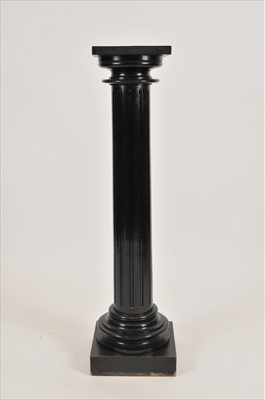 Lot 575 - A broad Victorian ebonised torchere