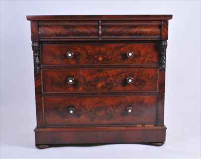 Lot 637 - A Large Victorian mahogany chest of drawers