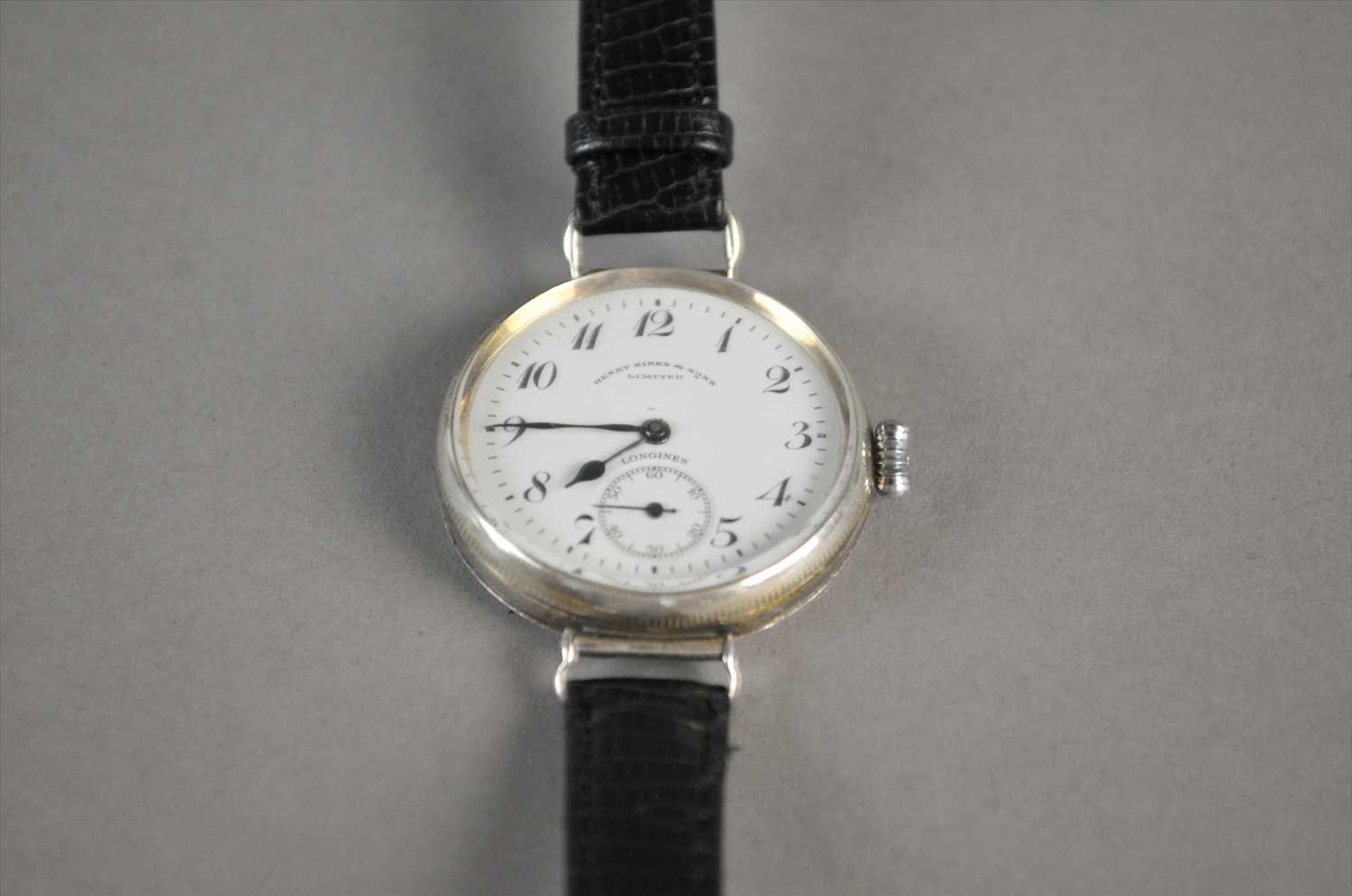 Lot 155 A Silver Longines Wristwatch Circa 1917