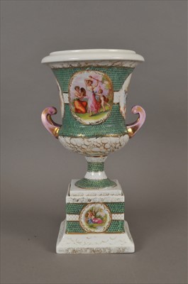 Lot 275 - A twin-handled Continental vase