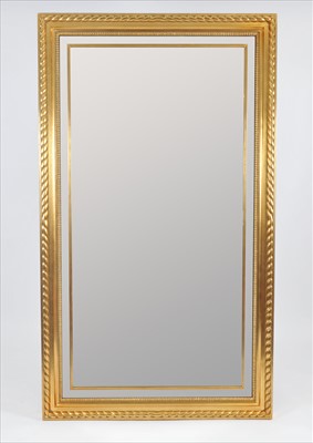 Lot 374 - A very large and impressive contemporary gilt framed wall mirror